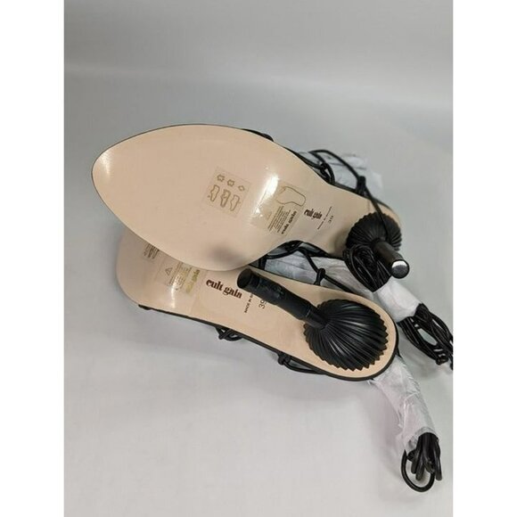 Cult Gaia Women's Soleil Black Lace Up High Heel Sandals Size 39 (MSRP $388) - Picture 7 of 9